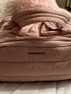 BAGSMART Dusty Pink Travel Organizer Toiletry Make up Bag Multi Compartment